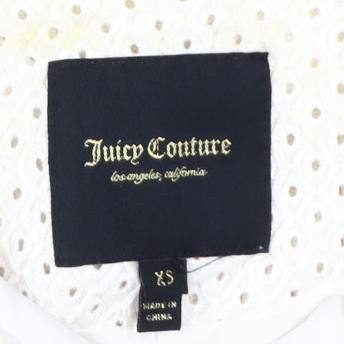 Juicy Couture Women's White XS Cotton Moto Jacket