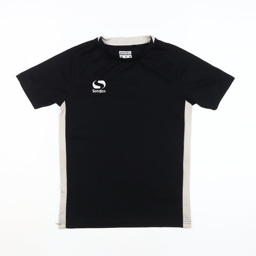 Sondico Boys Black Jersey T-Shirt 9-10 Years Football Style