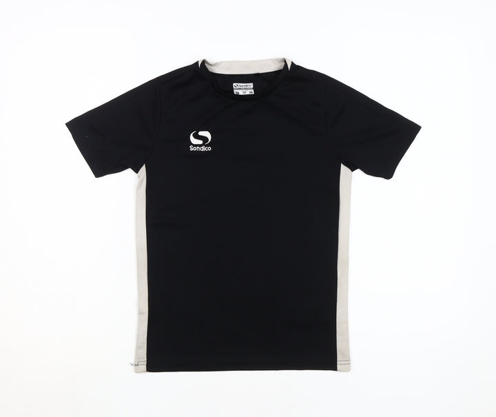 Sondico Boys Black Jersey T-Shirt 9-10 Years Football Style