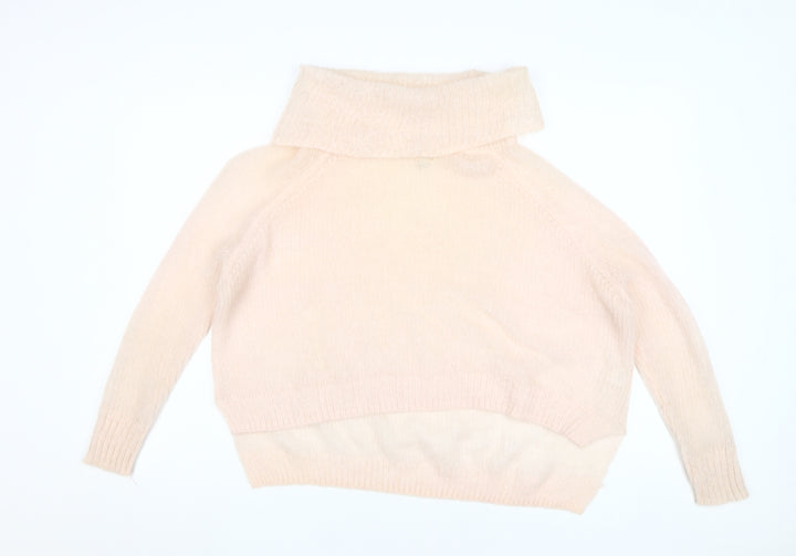 River Island Women's Ivory Mohair Pullover Jumper Size 10