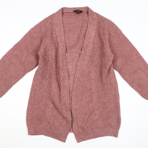 Lipsy Women's Pink Cable-Knit Cardigan Size 14
