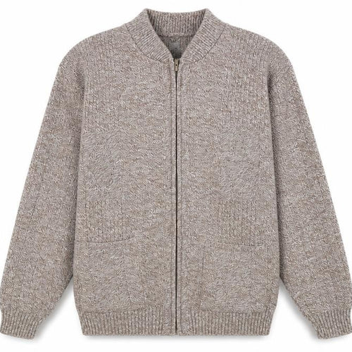 Bellisimo Men's Brown XL Full Zip Jumper Knitwear