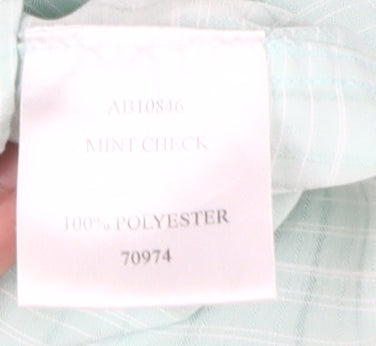 Cotton Traders Men's 4XL Green Check Short Sleeve Shirt