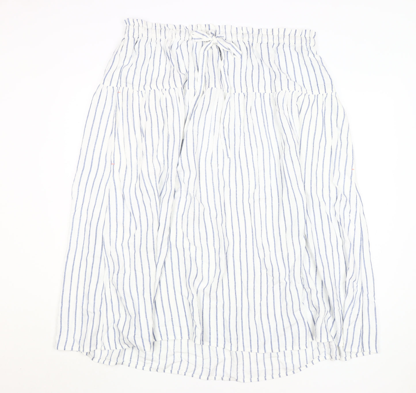 White Stuff Women's White Striped Skirt Size 22
