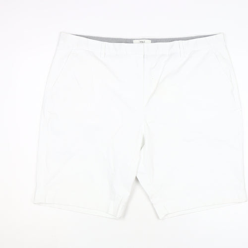 Marks and Spencer Women's White Chino Shorts Size 22