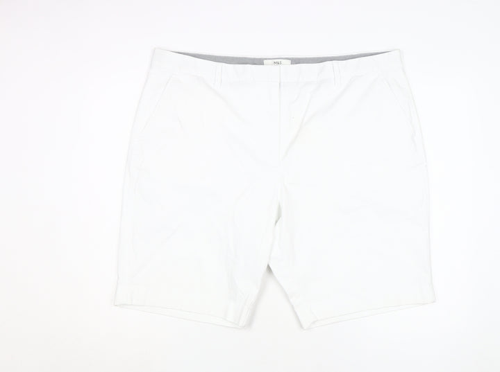 Marks and Spencer Women's White Chino Shorts Size 22