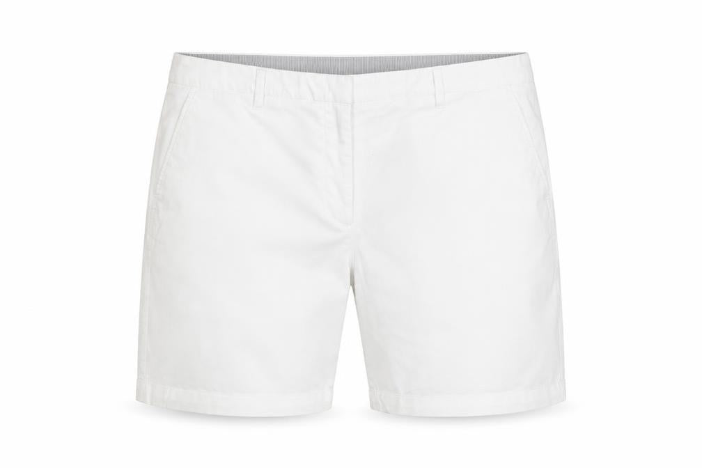 Front view of Marks & Spencer Women's White Chino Shorts, size 22