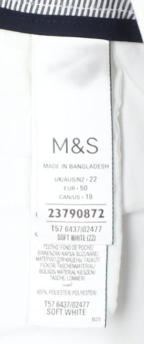 Marks and Spencer Women's White Chino Shorts Size 22