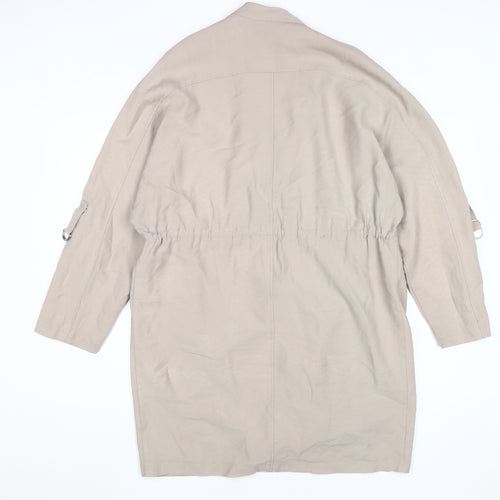 New Look Women's Beige Mid-Length Coat Size 10