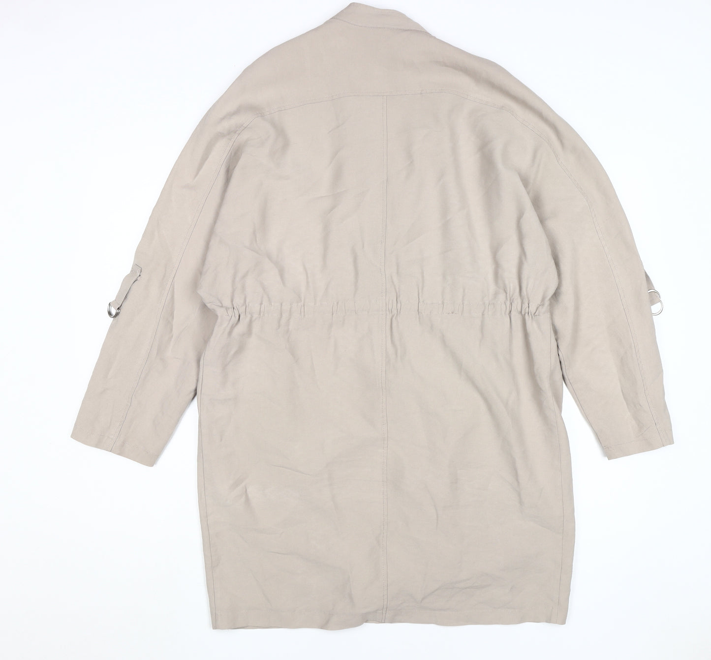 New Look Women's Beige Mid-Length Coat Size 10