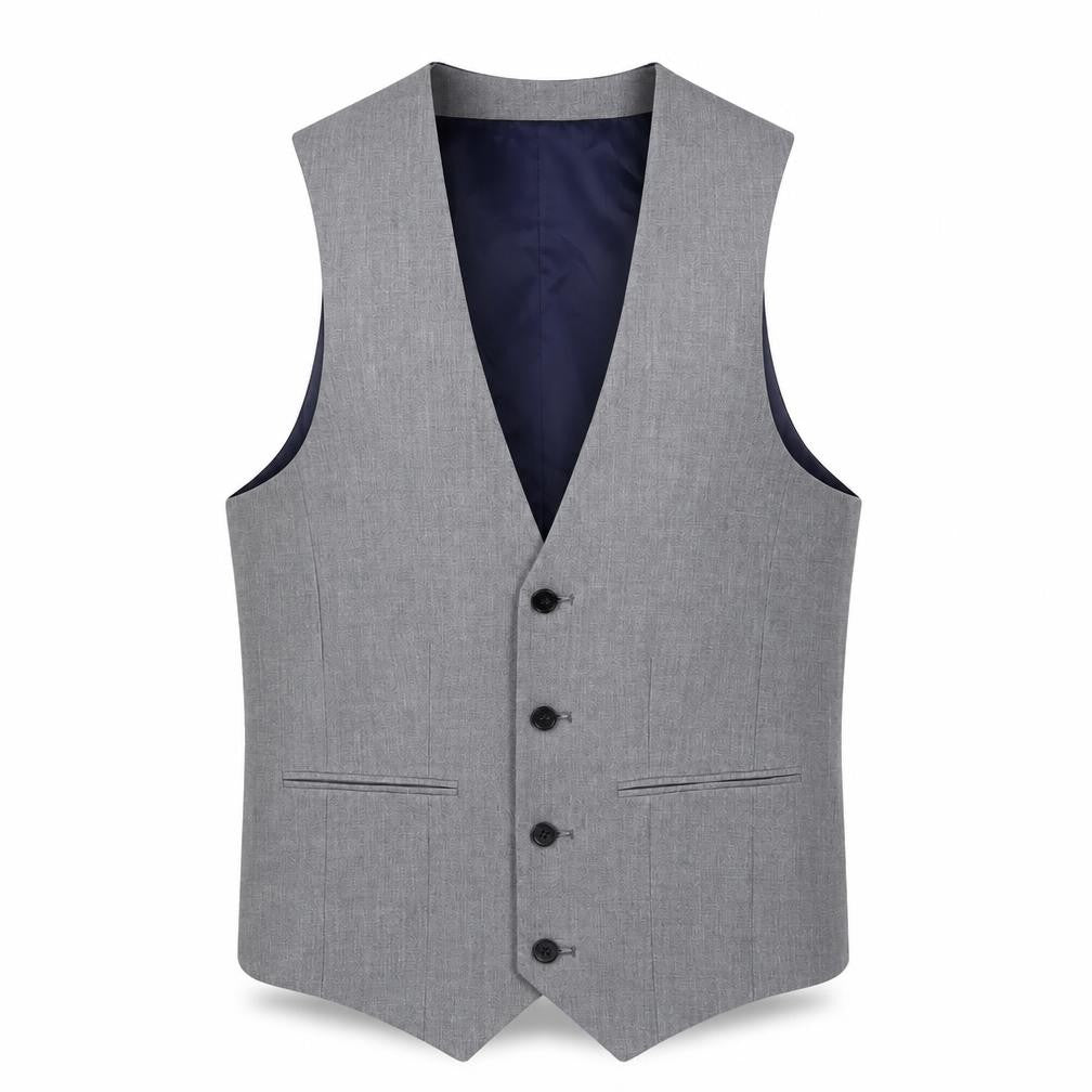 Front view of ASOS Men's Grey Suit Waistcoat, size 36, Formal Style