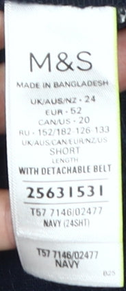 Marks and Spencer Women's Blue Paperbag Trousers Size 24