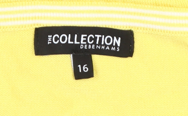 Debenhams Women's Yellow Cardigan Size 16