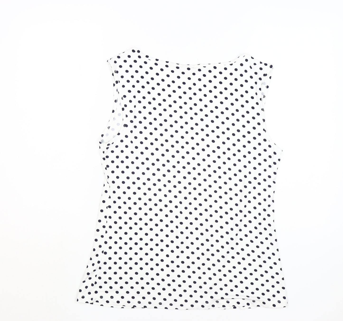 Lakeland Women's White Polka Dot Tank Top Size 18