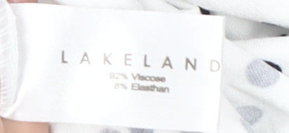 Lakeland Women's White Polka Dot Tank Top Size 18