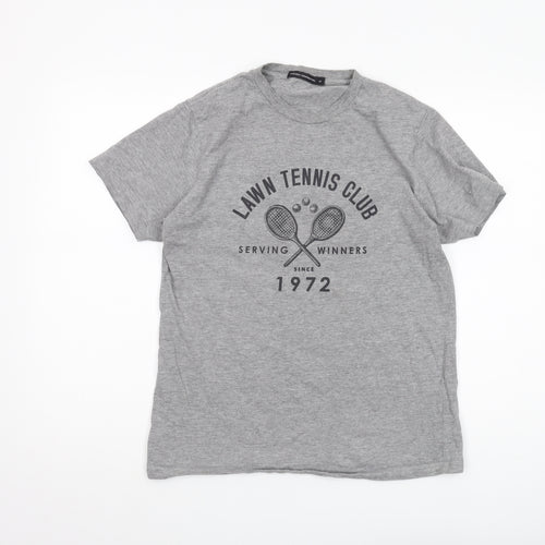 French Connection Men's Grey Sports Graphic T-Shirt Size M