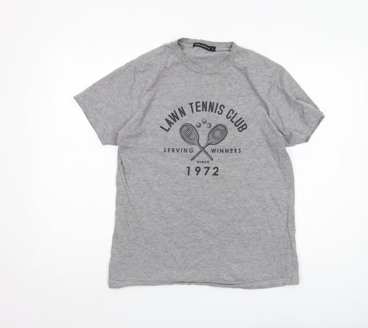French Connection Men's Grey Sports Graphic T-Shirt Size M