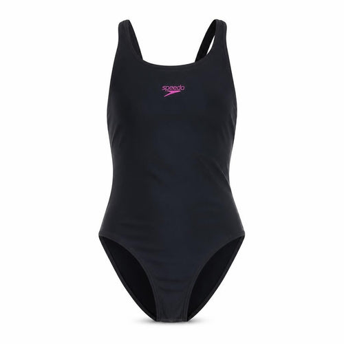Speedo Girls Black One Piece Swimsuit, Size 14 Years, Lightweight