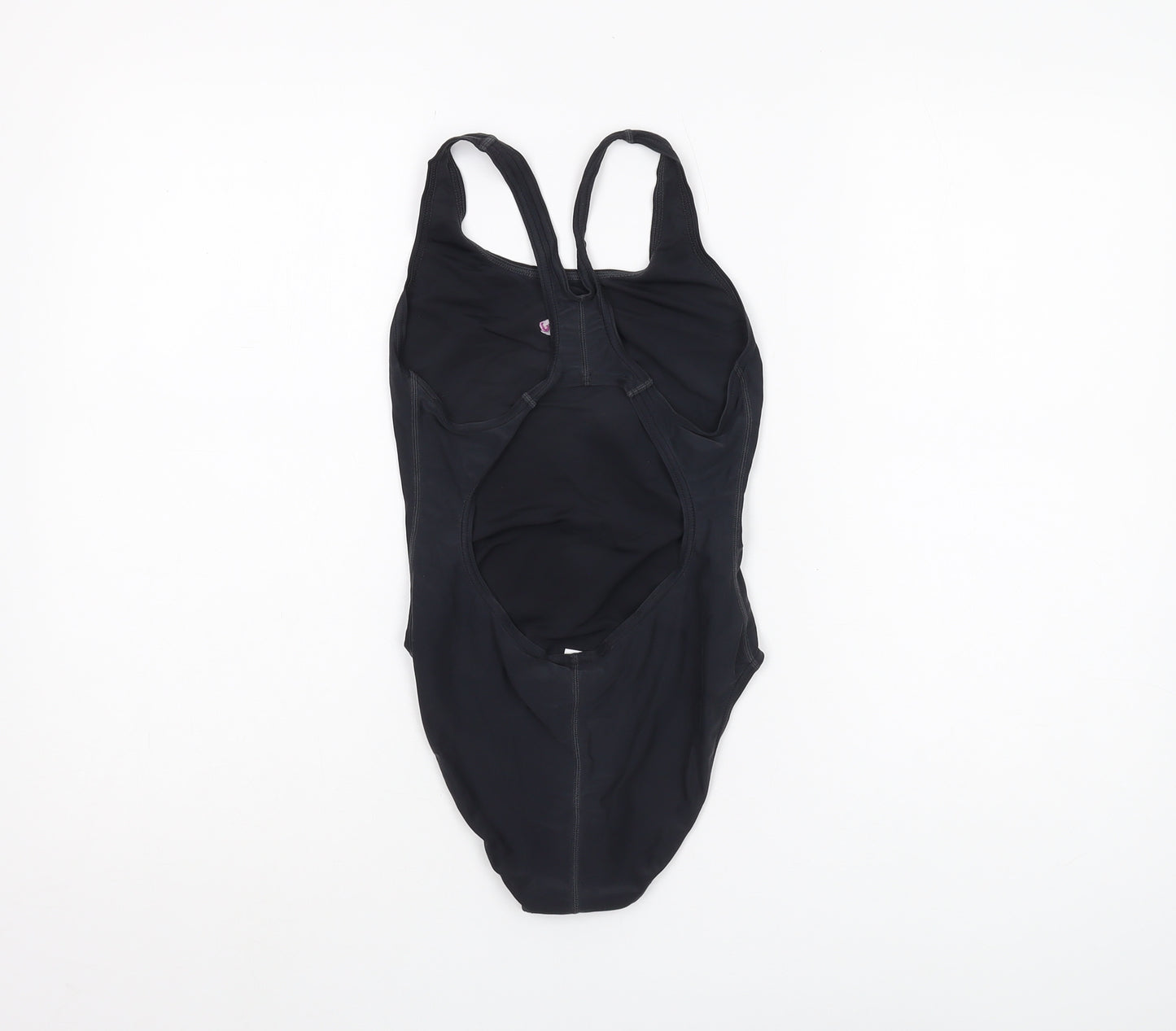 Speedo Girls Black One Piece Swimsuit, Size 14 Years, Lightweight
