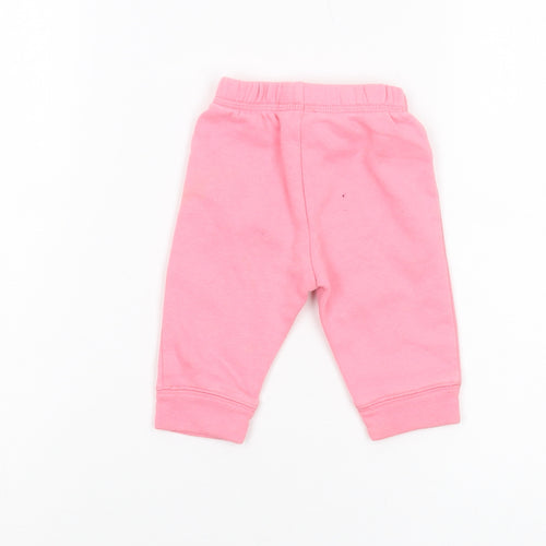 GAP Pink Unisex Baby Joggers, 3-6 Months, Cotton Blend
