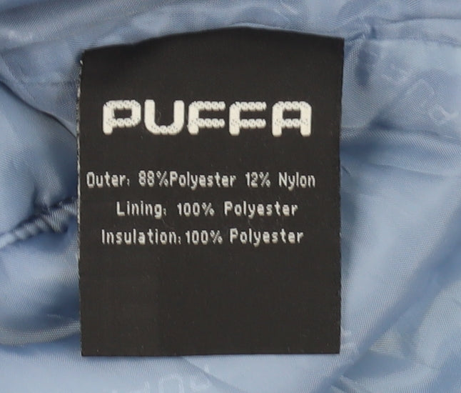 PUFFA Women's Blue Puffer Waistcoat M - Full Zip