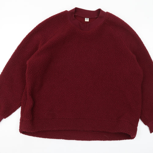Old Navy Women's Red Fleece Pullover Sweatshirt XL