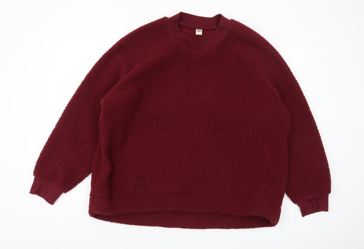 Old Navy Women's Red Fleece Pullover Sweatshirt XL