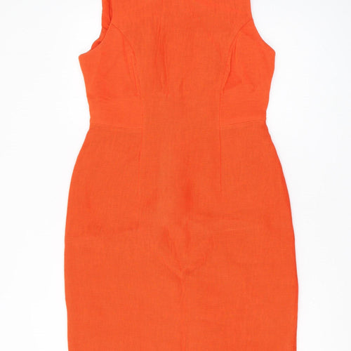 Laura Ashley Women's Orange Sheath Dress Size 12