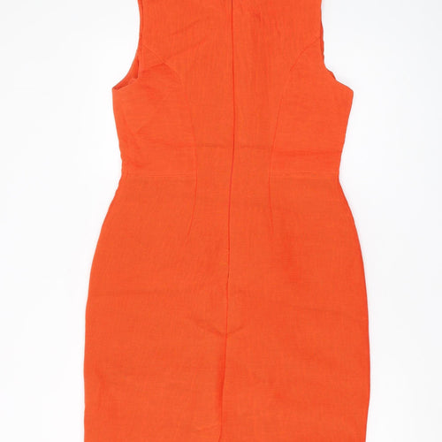 Laura Ashley Women's Orange Sheath Dress Size 12