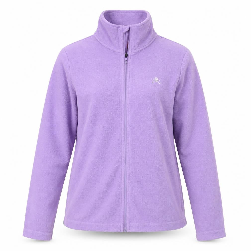 Front view of Brekka Women's Purple Fleece Jacket S