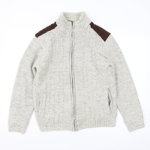 Atlas For Men Grey Full Zip Jumper M Outdoor Winter