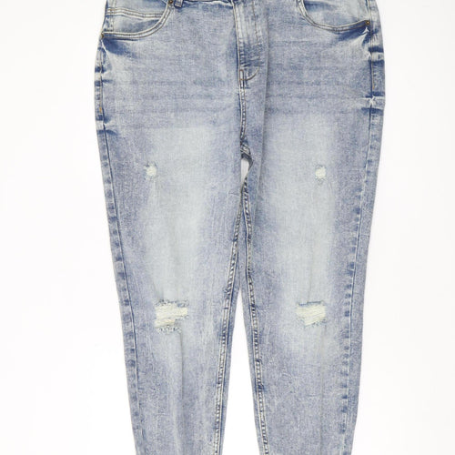 Piazza Italia Men’s Distressed Slim Cropped Jeans
