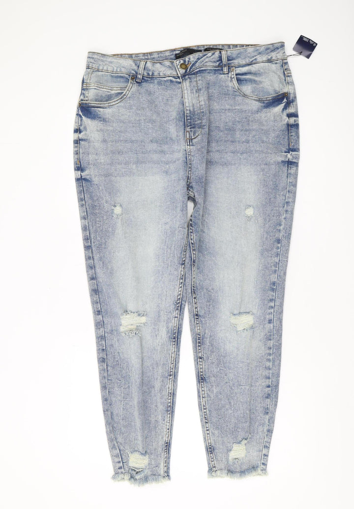 Piazza Italia Men’s Distressed Slim Cropped Jeans