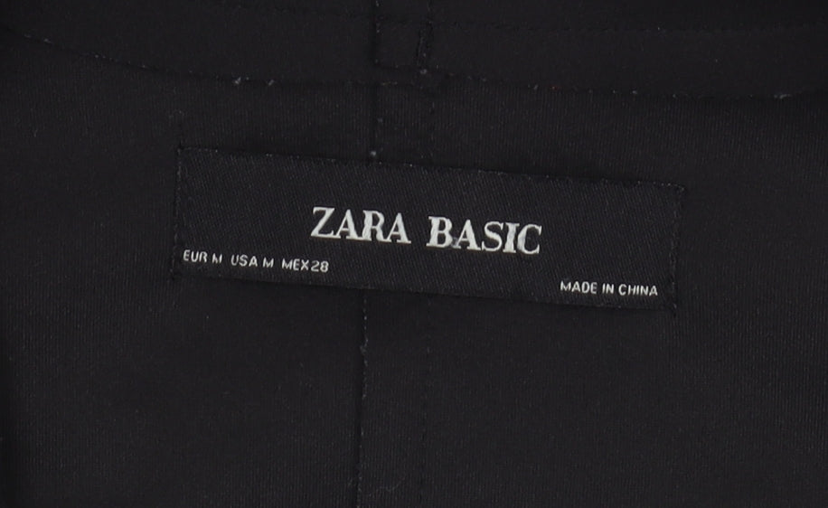 Zara Basic Women's Black Mid-Length Blazer - M, Casual