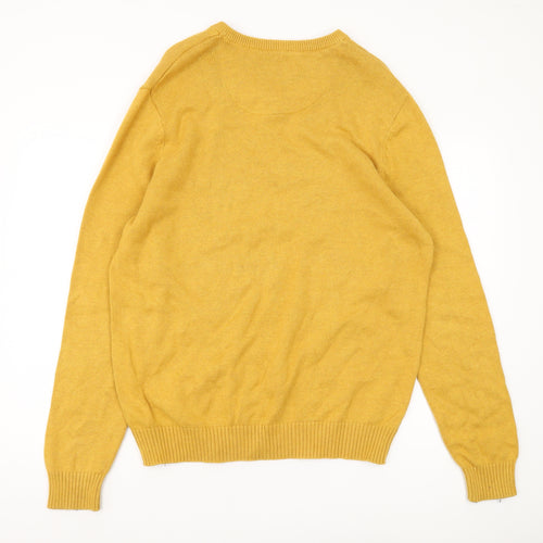 Maine New England Men's Yellow V-Neck Pullover, Size L