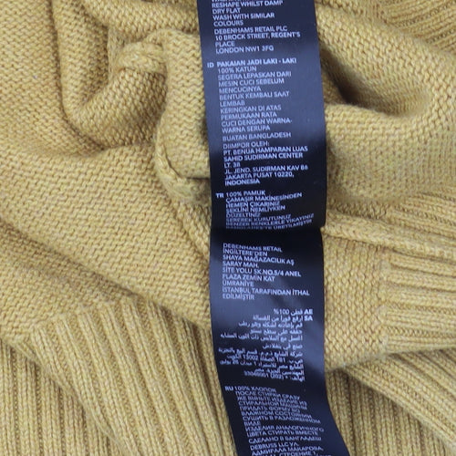 Maine New England Men's Yellow V-Neck Pullover, Size L