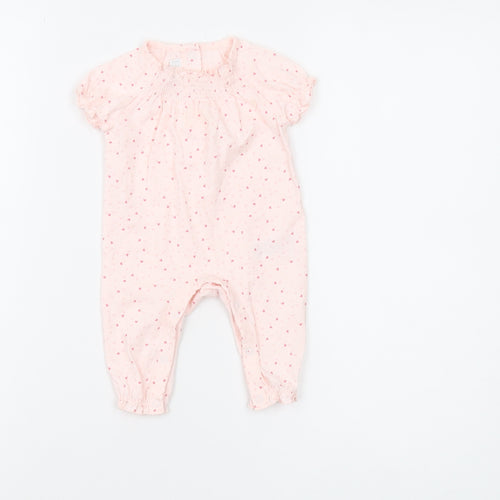 The Little White Company Pink Newborn Babygrow - Unisex