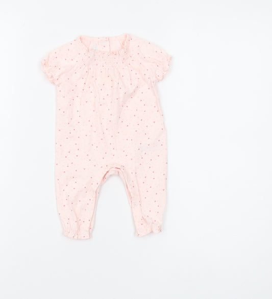 The Little White Company Pink Newborn Babygrow - Unisex