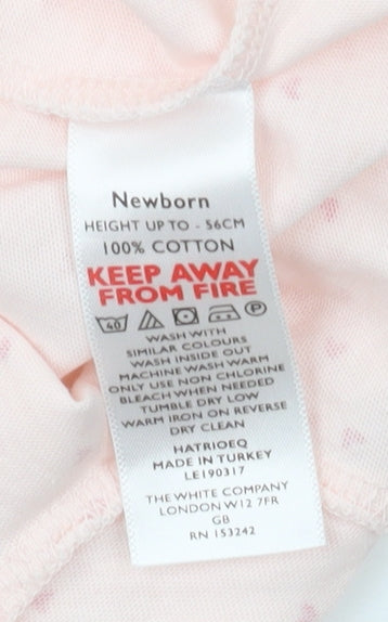 The Little White Company Pink Newborn Babygrow - Unisex