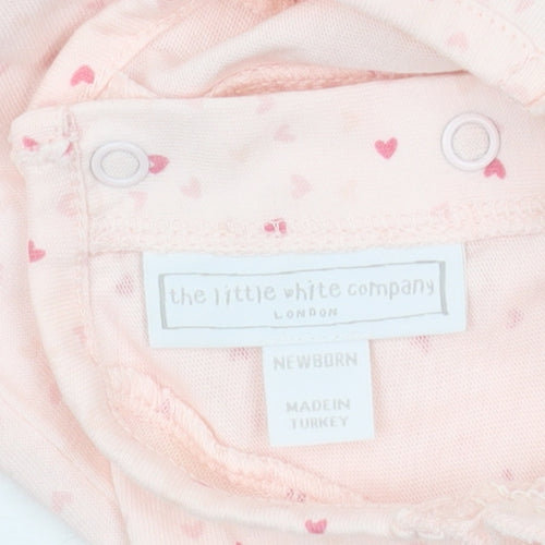 The Little White Company Pink Newborn Babygrow - Unisex
