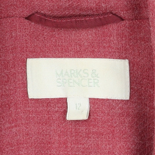 Marks and Spencer Women's Pink Blazer Size 12