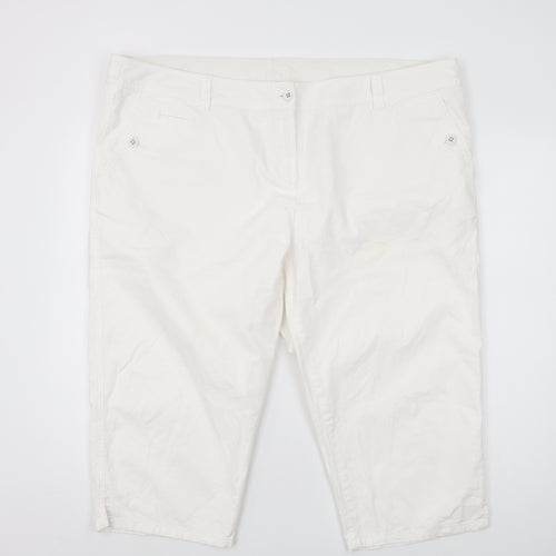 Marks and Spencer Women's White Cropped Trousers Size 22