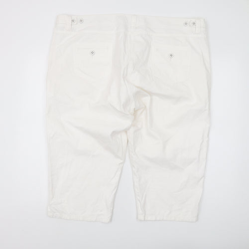 Marks and Spencer Women's White Cropped Trousers Size 22