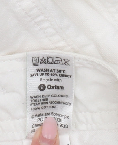 Marks and Spencer Women's White Cropped Trousers Size 22