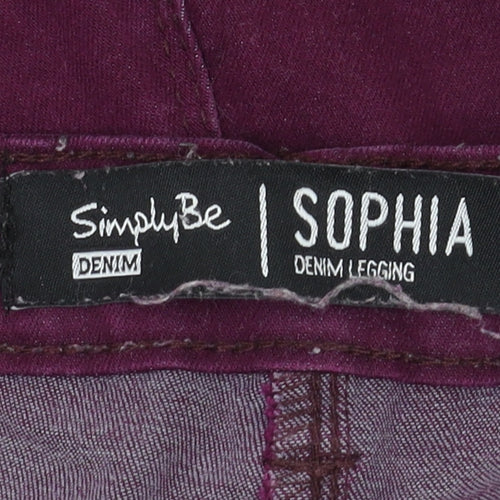 Simply Be Women's Purple Jegging Size 14S Slim Fit