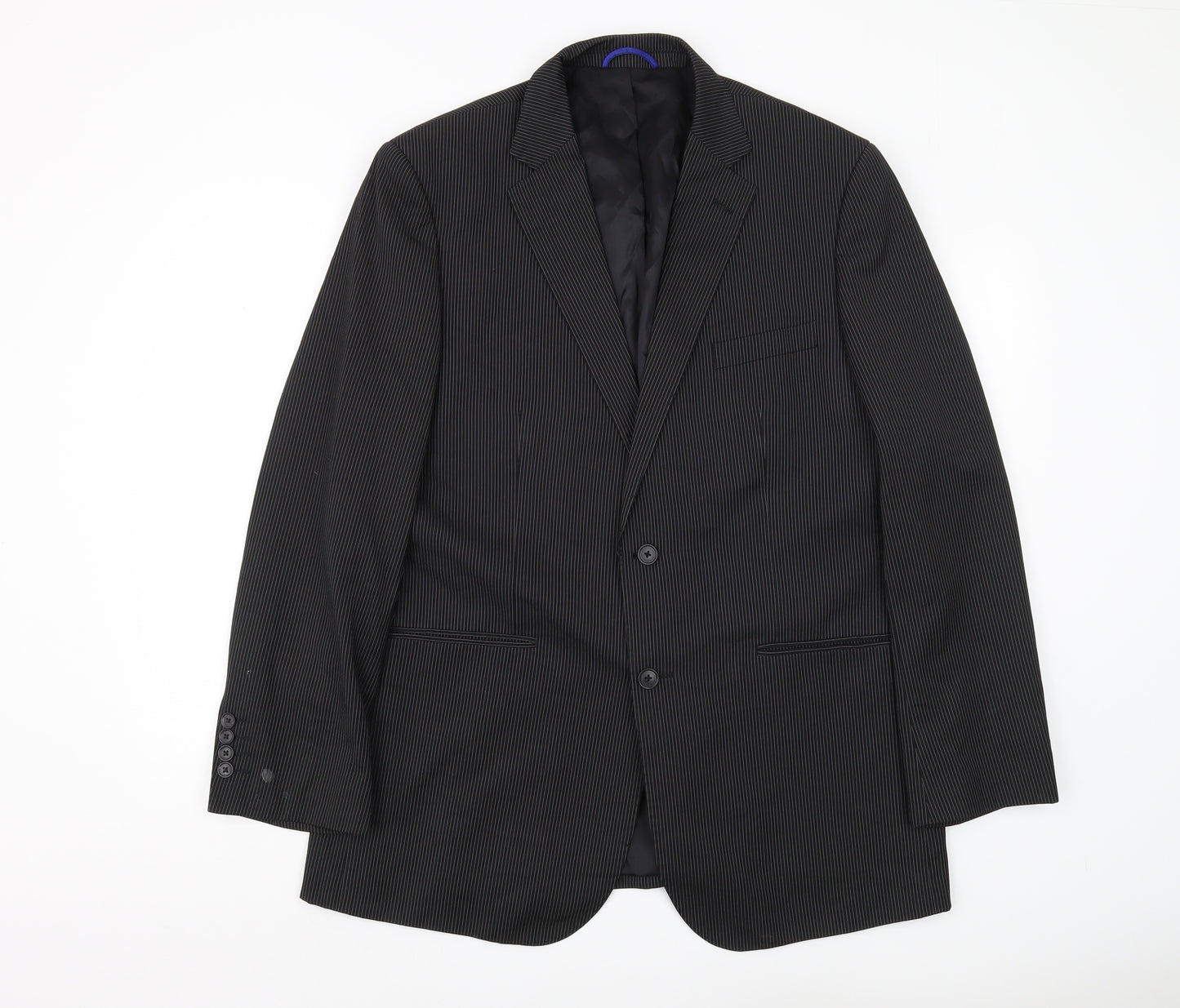 Burton Men's Black Striped Blazer, 44R, Formal Jacket