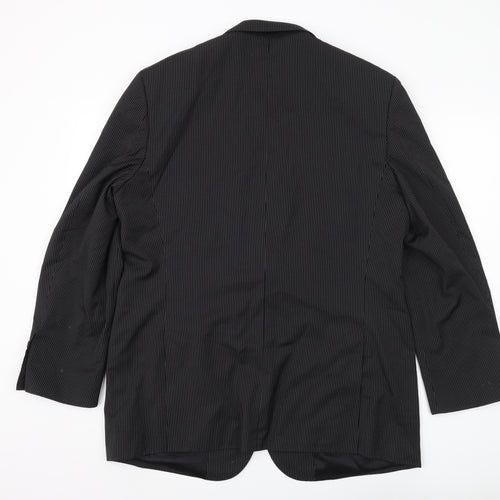 Burton Men's Black Striped Blazer, 44R, Formal Jacket