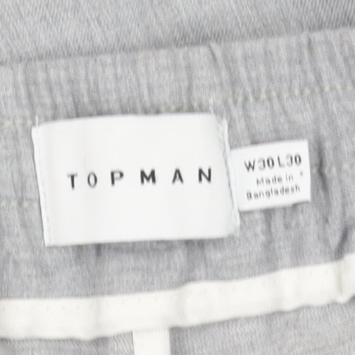 Topman Men's Grey Jogger Trousers, M - Casual Elastic Waist