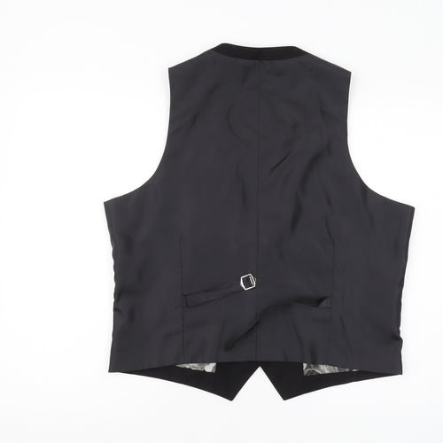 Harry Brown Men's Black Slim Waistcoat 42S