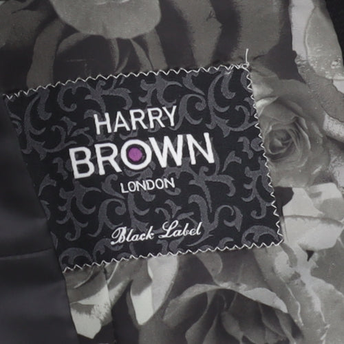 Harry Brown Men's Black Slim Waistcoat 42S
